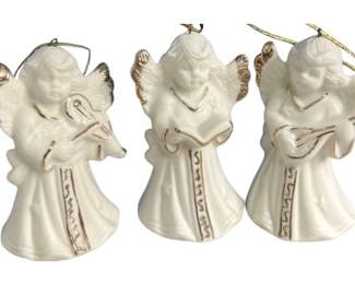 Porcelain Angel Bells In Original Box - Appear New & Never Used