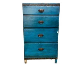Blue Painted Chest Of Drawers