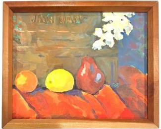 Original Oil Painting On Claybord - Framed -