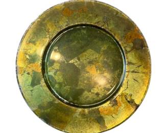 Decorative Glass 12" Iridescent Design Serving Plate Charger