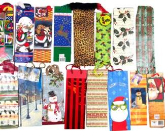 Collection Of Christmas Gift Bags - Appropriate For Wine, Olive Oil, & More!