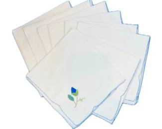 Vintage Hand Appliqued Dinner Napkins