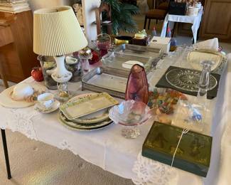 Decor, collectibles, serving