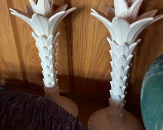 Fitz and Floyd Palm candlesticks
