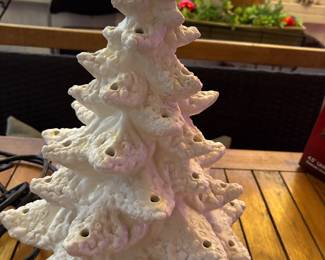 White ceramic Christmas tree