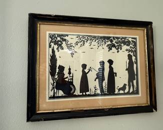 Scherenschnitte With all people and dates labeled in the back