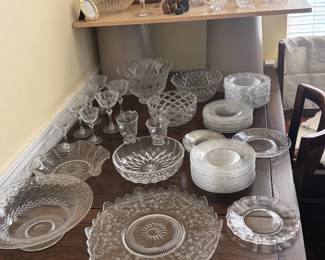 Waterford crystal on back shelf. There is more not pictured. 