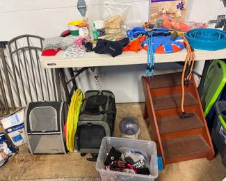 Pet supplies, costumes, sweaters, leash, collars, carriers, steps, gate, and more! 