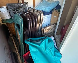 Garage -folding chairs, portable air conditioner & more!