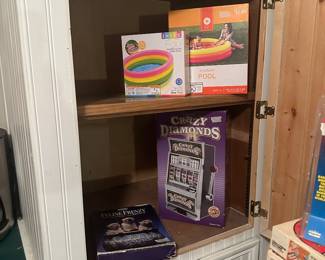 Swimming pools on top shelf & more