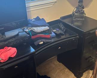 Desk, lamp, monitor & more