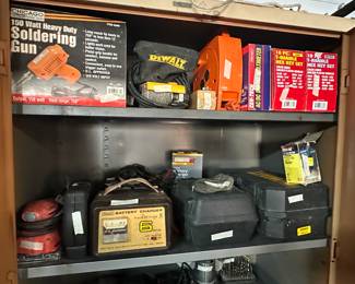 Garage - soldering gun, key sets, battery charger & so much more!