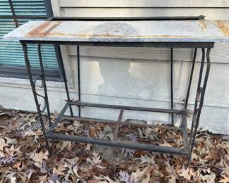 Metal table - outside