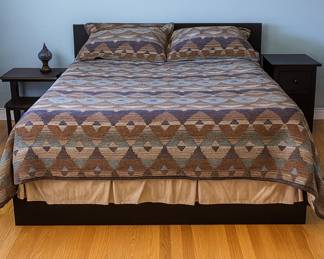 IKEA Hemnes black queen bed