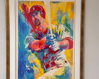 Large Leroy Neiman lithograph of MARK MAGUIRE with dual signatures. Number 300/509