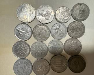 Collected foreign coins
