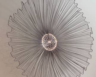 Wire artisan flower wall hanging