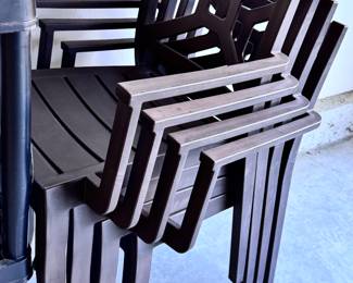 Outdoor stackable chairs. Think Spring!