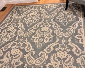 Blue & tan area rug. "Surya Sky", 8 X 10