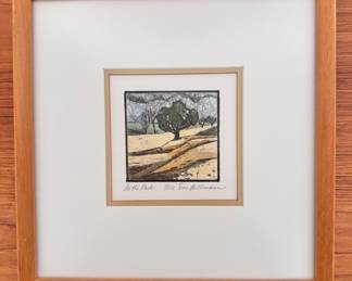 Eric Bellman "In the Park" framed art numbered 11/150 and signed