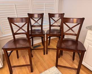 4- wood counter stools