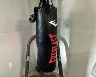 Everlast Three station Heavy Duty Punching bag and stand.