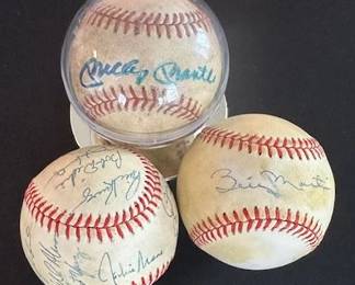 Autographed baseballs (sorry, no authenticiy paperword)