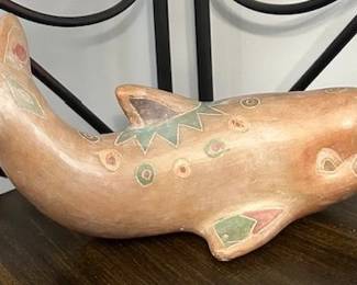 Ceramic dolphin or shark effigy from the Tumaco-La Tolita culture.