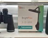 Panasonic radio, binoculars, Mighty Bright rechargeable LED light and a JBL portable Bluetooth speakers.