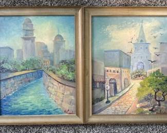 Oil paintings by "Vilon"