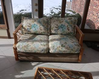 rattan  loveseat