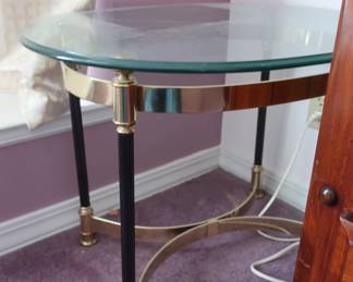 glass top oval table