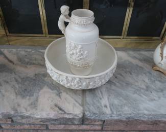 vintage bowl and pitcher