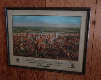 Custers last stand dated Mar 30, 1896 the size is appx. 45" x 35"