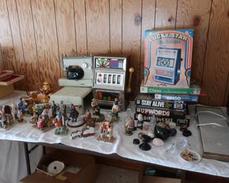 Norman Rockwell figures, games