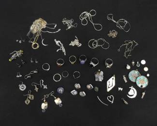 163 Grams of .925 Sterling Silver Wearable and Scrap Jewelry
