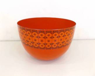 Vintage Finel Red Enamel Mixing Bowl

