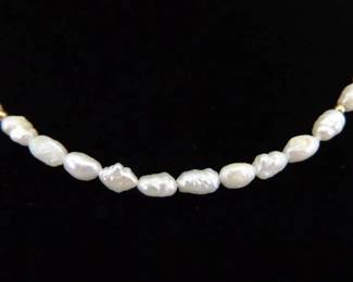 18" Genuine Pearl 1/20 Gold Filled Clasp Beaded Necklace

