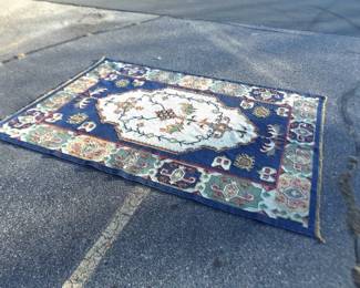 Hand Woven 75.5" x 113.5" Wool Oushak Rug
