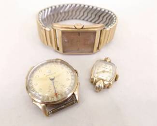 Vintage Gold Filled Longines, Lord Elgin, and Benrus Wind up Watches
