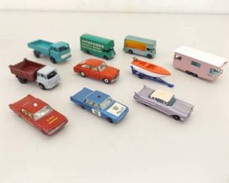 10 Vintage Lesney Matchbox Cars
