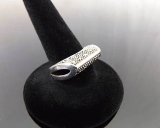 .925 Sterling Silver Art Nouveau Ring Size 6.5
