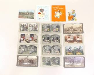 Lot of Antique Black Americana Stereo Scope Cards, Valentines, etc.
