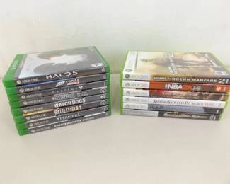Collection of Various Vintage XBox Video Games
