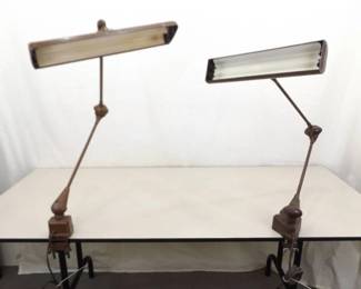 2 Vintage Mid Century Drafting Table Lamps
