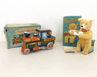 Lot of 2 Vintage Tin Litho Toys in Original Boxes
