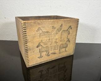 Antique Frank Miller's Harness Dressing Wood Box
