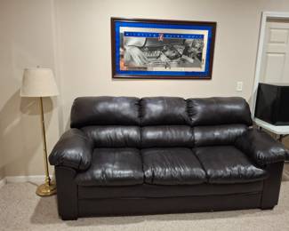 Very Nice Black Leather Couch!