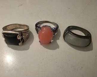 Trio of Sterling Rings