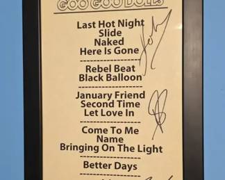 Goo Goo Dolls Signed Setlist